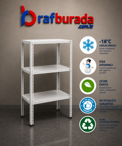 3 Katlı Krom Raf